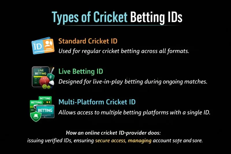 Types of Cricket Betting IDs – Standard, Live Betting, and Multi-Platform ID